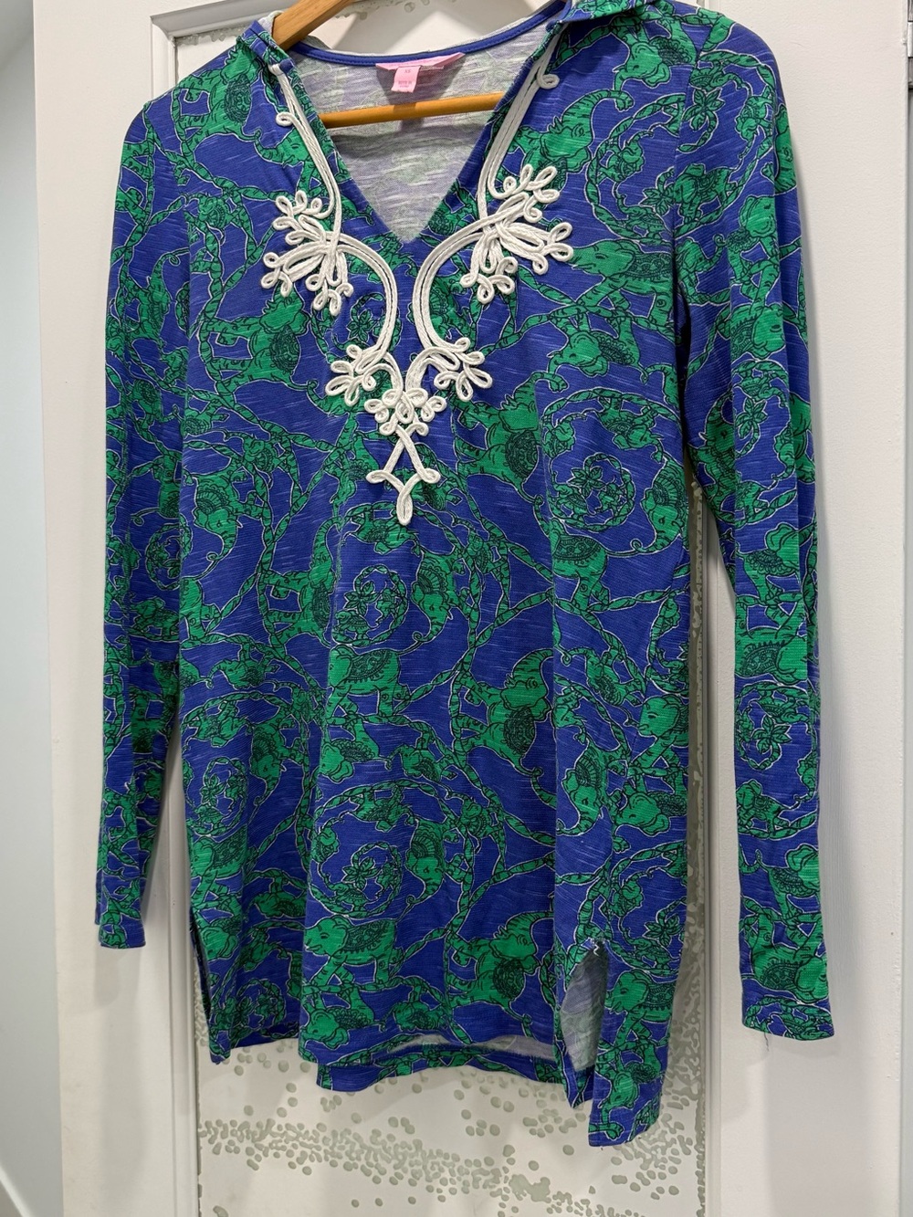 Lilly Pulitzer Blue & Green Embellished Hoodie